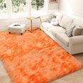 thumbnail image 3 of Janvonne 5x7 Fluffy Area Rugs for Living Room Bedroom,Soft Plush Fuzzy Shaggy Modern Rug for Kids Girls Boys Room Decor, Tie-dye Orange, 3 of 8