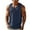 Navy/beach men shirt, variant on Men's Workout Tank Tops Sleeveless Gym Muscle Henley Shirts Casual Summer Beach Button V Neck Tees,Wine,XXL
