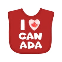 Inktastic I Love Canada Heart with Maple Leaf Boys or Girls Baby Bib