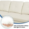 thumbnail image 3 of Sectional Couch for Living Room Furniture Sets, Faux Leather L Shape Living Room Sofa with Chaise 2 Piece Using for Apartment, Office, Bedrooms, White (Facing Left Chaise), 3 of 7