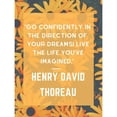 thumbnail image 3 of ArtsyQuotes 15x18 Black Modern Framed Museum Art Print Titled - Henry David Thoreau Quote: Go Confidently, 3 of 5