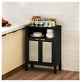 thumbnail image 2 of Sideboard Buffet Cabinet, Modern Accent Cabinet with Storage, Coffee Bar Cabinet, Distressed Black - Adjustable Shelf, 2 of 9