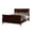 Cherry, variant on HMYG Modern 1pc Queen Size Bed Sleigh Design HB FB Plywood 1pc Bedframe Dark Cherry Louis Phillippe Bedroom Furniture