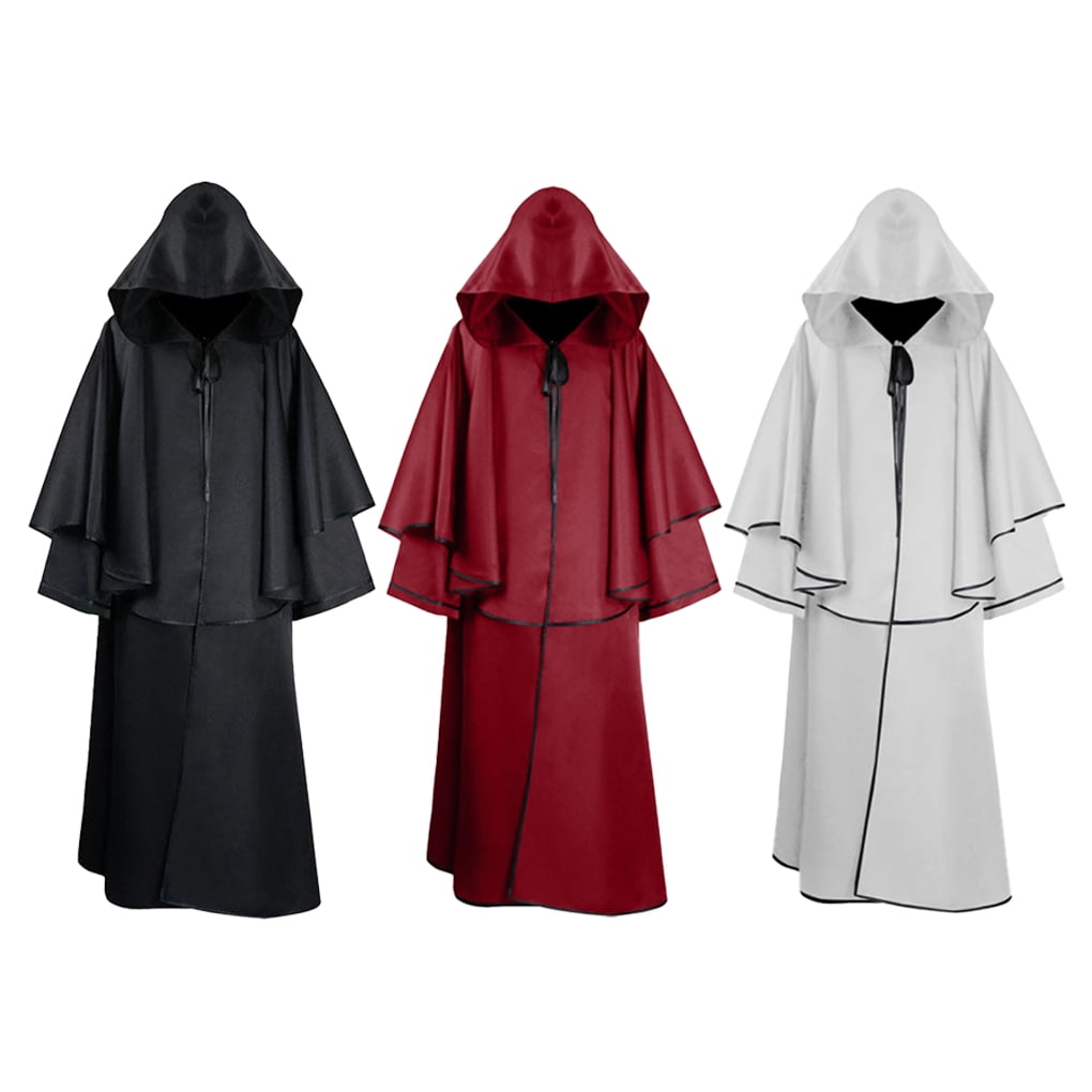 Déguisement Halloween Femme Longsing Costume D'Halloween Manteau D'halloween Femmes Hommes Enfants De Carnaval Carnaval Carnaval Cape À Capuche Noir Halloween Costume