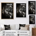 thumbnail image 4 of Designart "Moonlit Night in Paris I" Cityscapes Floater Framed Wall Art Living Room, 4 of 7