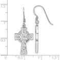 thumbnail image 4 of Sterling Silver Rhod-Plated Polished Dangle Celtic Cross Design Earrings (Width 13.9) (Length 34.3) - Jbsp, 4 of 5