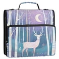 thumbnail image 5 of FORMRS Zipper Binder with Shoulder Strap 2-inch Ring 500 Sheet Capacity File Bag, Purple Night Deer, 5 of 5