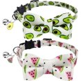 thumbnail image 1 of UBIUO 2 Pack/Set Printed Cat Collar Breakaway with Bell Charms and Bowtie, Cute Kitten Bow Tie Collars for Kitty Puppies and Other Small Pets, Adjusta, 1 of 4
