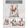 thumbnail image 7 of Spring Floral Pillow Covers Queen Size 2 Pack, Summer Botanical Birds Flowers Pastoral Soft Bed Throw Pillowcases Breathable Cooling Long Lumbar Body Pillow Sham Cover for Bed Sofa 20''x30'', 7 of 7