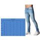 thumbnail image 3 of sweethay Pantalones vaqueros ajustados para hombre, pantalones elásticos de cintura media, pantalones casuales decorativos elegantes a la moda Prendas para la parte inferior del cuerpo METRO, 3 of 6