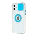 thumbnail image 3 of GSA Slick Camera Cover Case w/Ring for iPhone 12 6.1" - Clear/Turquoise, 3 of 6