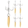 thumbnail image 1 of 5 anzuelos triples de repuesto para señuelos giratorios con peso, ideales para la pesca de trucha y lubina en agua dulce y salada., 1 of 8