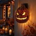thumbnail image 4 of Clearance Pumpkin Light Cover 11‘’, Spooky Jack O Lantern Light Shade Mask for Outdoor Sconce, Halloween Decor for Gift, 1 Pack, 4 of 5