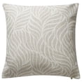 thumbnail image 3 of Fab Habitat Indoor/Outdoor Throw Pillow Made from Recycled Polyester Yarn - Stain Resistant, Machine Washable, Insert Included - Neutral Tropical - Living Room - Heather Leaves Natural (20" x 20"), 3 of 9