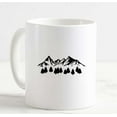 thumbnail image 3 of Coffee Mug Clip Art Mountain Range And Forest Outdoors Adventure Hiking White Coffee Mug Funny Gift Cup, 3 of 3