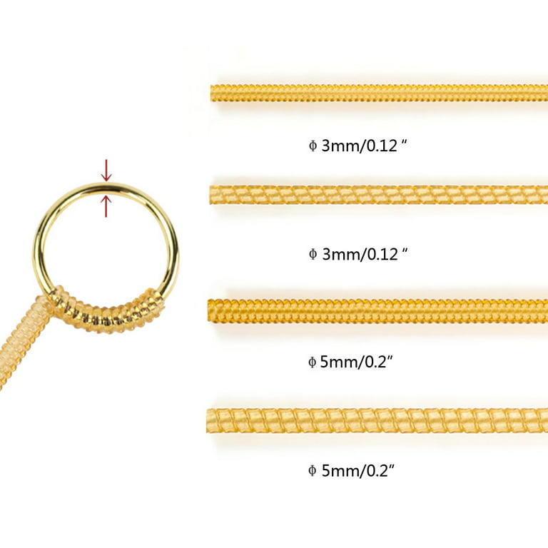 4 Pcs Resizer Gold Color Ring Size Adjuster Fit for Loose Ring