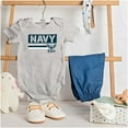 thumbnail image 3 of US Navy Eagle Anchor Logo Est 1775 Romper Boys or Girls Infant Baby Brisco Brands 12M, 3 of 6