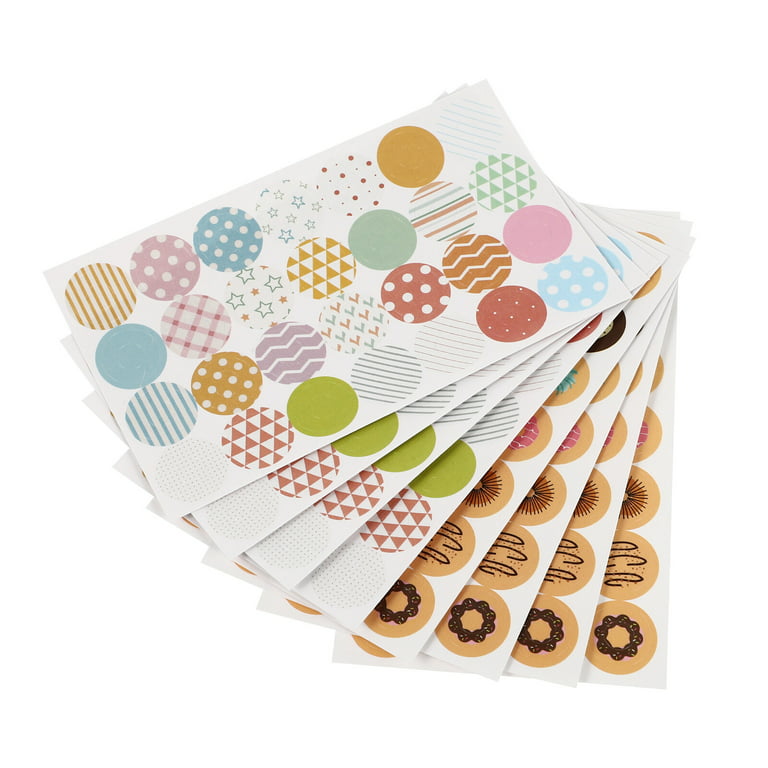  2000 Pieces Hole Reinforcement Stickers Self Adhesive  Reinforcement Label Round Binder Hole Reinforcements for Hole Punched Pages  Repairing Holes, Strengthening Holes, Assorted Doughnut Designs : Office  Products