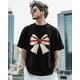 thumbnail image 4 of Men T-Shirt,Soft Crewneck Tee Shirt Christmas Red White Bows Short Sleeve Casual T Shirts, 4 of 8
