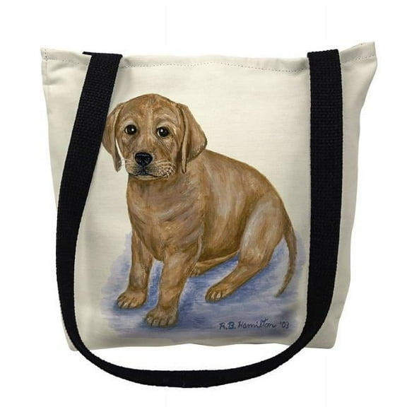 Betsydrake TY070S 13 x 13 in. Yellow Lab Tote Bag - Small