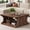 Dark Brown, variant on Condemo Wood Square Coffee Table for Living Room, Modern Cocktail Center Table with Shelf, 2-Tier Tea Table for Home & Home Office, Cream White