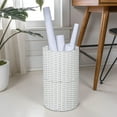thumbnail image 5 of happimess Cecil Modern 4.13-Gallon Faux Wicker Cylinder Waste Basket, White, HPM1100D, 5 of 8