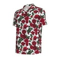 thumbnail image 2 of Rocae Rose Flowers for Men's Short Sleeve Polo Shirt, Quick Drying Performance Moisture Wicking Sports Men's Golf Shirt Small, 2 of 9