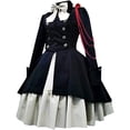 thumbnail image 3 of Vestido gótico retro renacentista medieval con lazo y manga larga con volantes Steampunk cosplay, 3 of 5