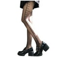 thumbnail image 1 of WEAIXIMIUNG Chaussettes de Compression pour Femmes Cuisse Haute 20-30 Collants Résille Alternative Foncée, 1 of 6