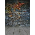 thumbnail image 2 of GreenDecor Backdrop 5x7ft Boston Ivy Brick Wall Wood Floor Photo Video Studio Photography Background, 2 of 4