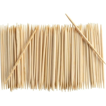 GUSTO Bamboo Toothpicks Double-Point Tooth Picks Wooden Appetizer Picks, 2000-Pack