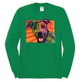 thumbnail image 2 of Cute Smiling Neon Pitbull Dog Breed Dog Lover Mens Long Sleeve Shirt, Kelly, 3XL, 2 of 3