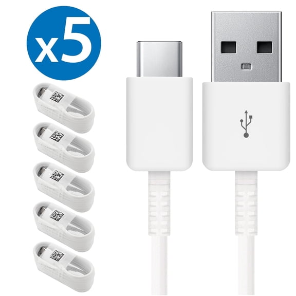 5x 4FT USB Type C Cable Fast Charging Cable USB-C Type-C 3.1 Data Sync Charger Cable Cord Compatible with Samsung Galaxy S10 S9 S9  S8 S8 Plus Nexus 5X 6P OnePlus 2 3 LG G5 G6 V20 HTC M10 Google