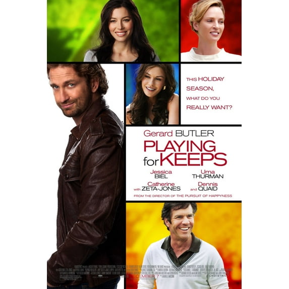 Playing For Keeps Movie Poster 24inx36in (61cm x 91cm) Art Poster 24x36 Square Adults Western Graphic