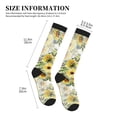 thumbnail image 2 of Lsque Daisies And Wildflowers Pattern Sport Compression Socks for Men & Women 15-20 mmHg Knee High Nurse Pregnant Running Medical and Travel Athletic, 2 of 6