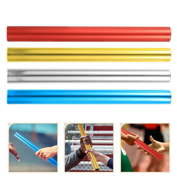 OUNONA 4-Piece Aluminum Alloy Baton Set Sports Gear for Outdoor Activities and Fitness Training