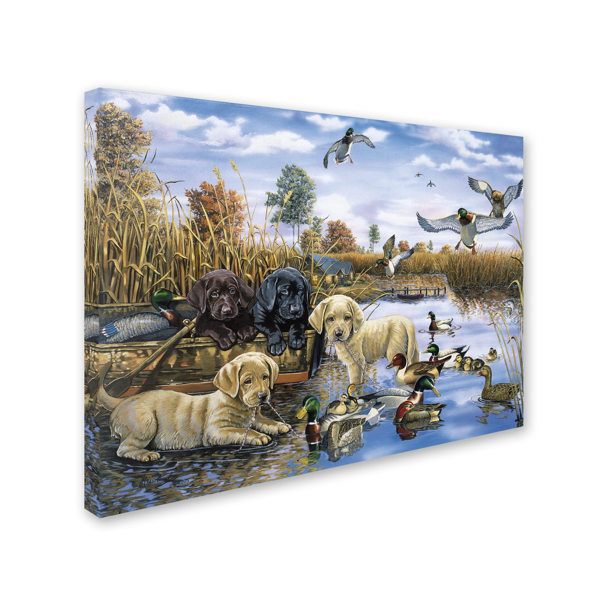 Trademark Fine Art 'A Playful Tail Waggin' Day' Canvas Art by Jenny Newland