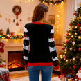 thumbnail image 4 of Tumao Christmas Sweaters for Women Xmas Tree Print Sweater Round Neck Long Sleeve Pullover Sweater Tops for Christmas, parties, 4 of 7
