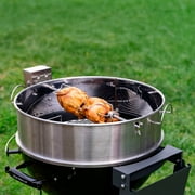 SnS Grills Rotisserie Kit for Weber 22 Kettle Grill — Stainless Steel, Even Cooking & Grilling