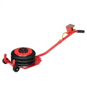3T Round Handle AirBag Jack Red - High-Strength Steel Construction, Easy and Fast to Use