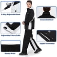 thumbnail image 3 of RainRider Motorcycle Rain Suit for Men Women Waterproof Rain Gear Breathable Rain Jacket Pants for Hiking Golf(Black,X-Large), 3 of 7