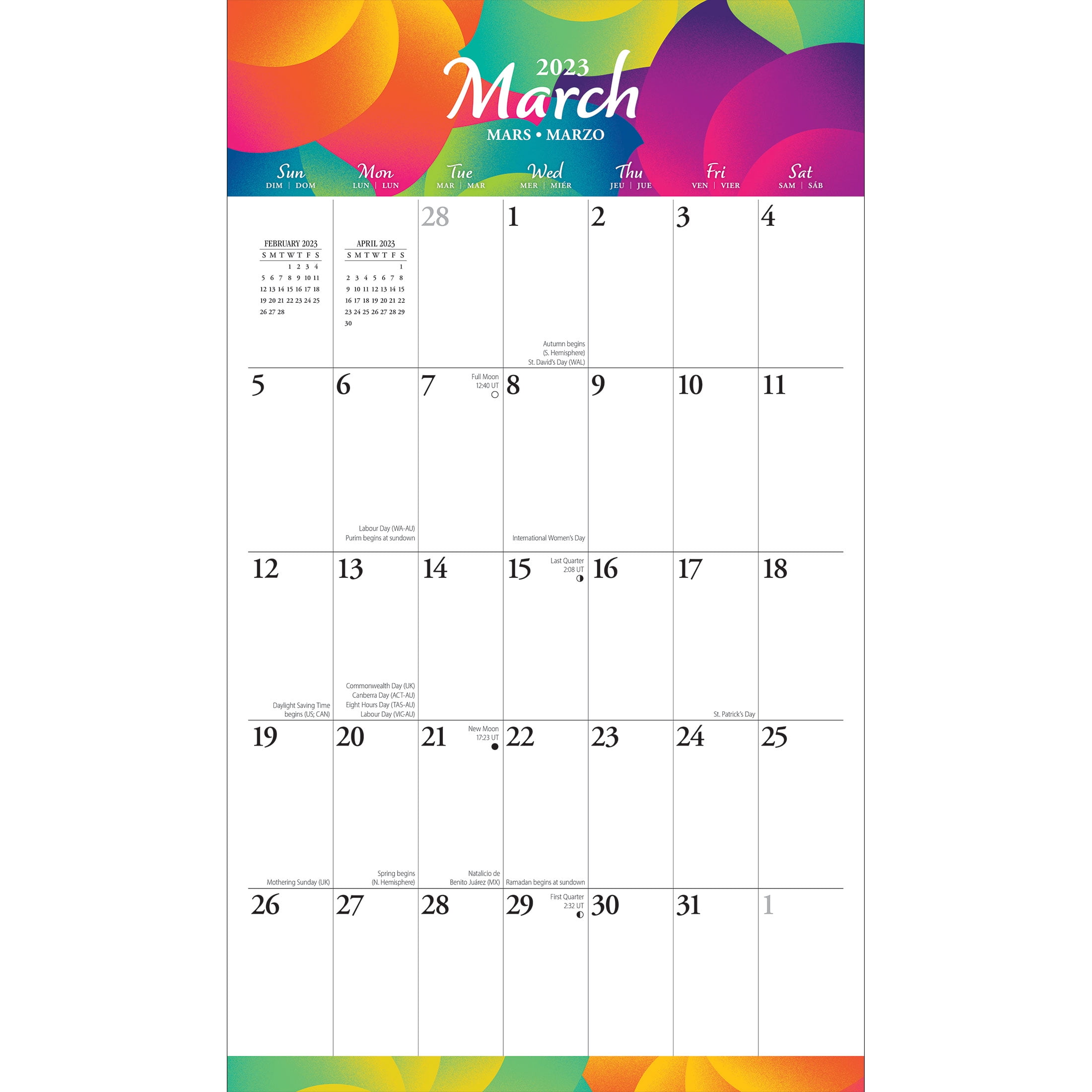 Buy Big & Bright Large Print 2023 14x24 (Hanging) Wall Calendar