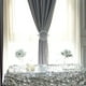 Efavormart 2 Pack | 7" Silver Barrette Style Acrylic Crystal Curtain Tie Backs, Round Backdrop ...