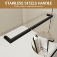 thumbnail image 6 of Rizzon Black Glass 60 in x 72 in, 6 mm Thick Clear Sliding Shower Door, 6 of 8