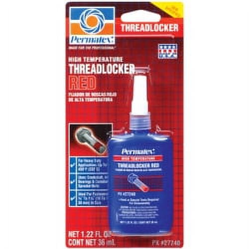 HI-TEMPERATURE THREADLOCKER RED, 36ML BOTTLE CARDE