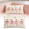 thumbnail image 2 of Home Decor Watercolor Ballerina Winter Holiday Party Cover 12 X 20 Inches Sofa Decorative Cushion, 2 of 3