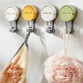 thumbnail image 7 of HonesrMatter Shower Hooks, Suction Cup Hooks for Shower Wall, Towel Hooks for Bathrooms, No Drill Transparent Hook for Kitchen Bedroom, Reusable, Green, 7 of 7