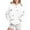White, variant on Women's Star Print Hooded Sweatshirt with Pocket, Long Sleeve Graphic Pullover for Casual Streetwear, Comfy Lounge Wear, and Everyday Fashion Grey L