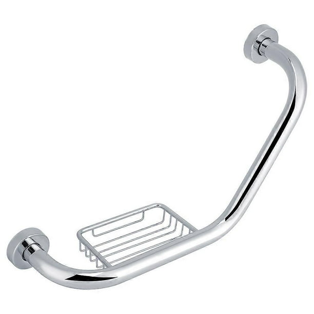 Stainless Steel Bathtub Safety Handle, Bath and Shower Grab Bar with Soap Dish