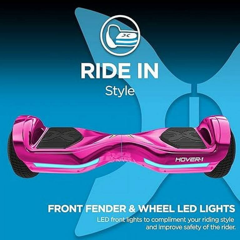 Hover 1 All Star Hoverboard for Children 6.5 in LED Wheels 220 lb max Weight Pink Walmart